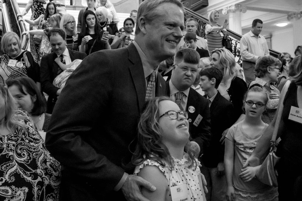 Governor Baker and Lucy Falcone